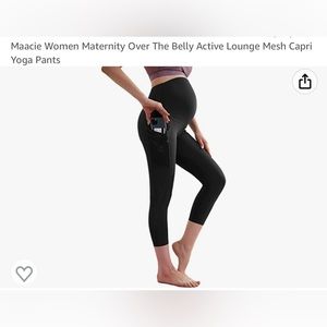 Maacie See-Through Mesh Patchwork Yoga 7/8